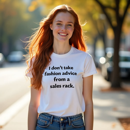 I don't take fashion advice from a Sales Rack